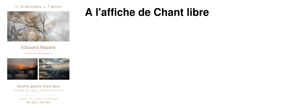 A l'affiche de Chant libre