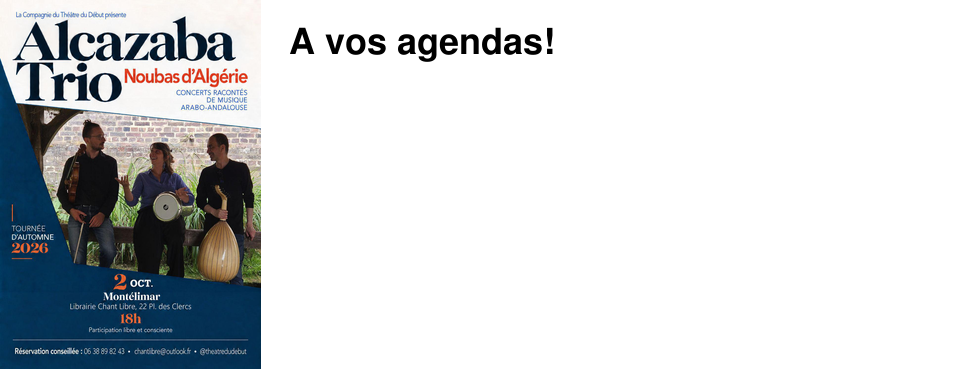  A vos agendas!